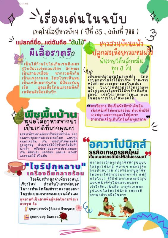 เทคโนโลยีชาวบ้าน (ปีที่ 35, ฉบับที่ 788)