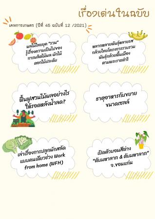 เคหการเกษตร (ปีที่ 45 , ฉบับที่ 12 : ธันวาคม 2564)